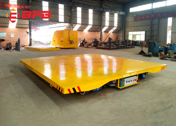 Carro plano de la transferencia del carril del taller del molde 30 toneladas teledirigido inalámbrico