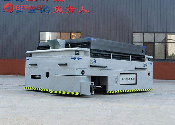 Fábrica de moldes a prueba de explosiones 55T Carro de transferencia con dirección en todas las ruedas