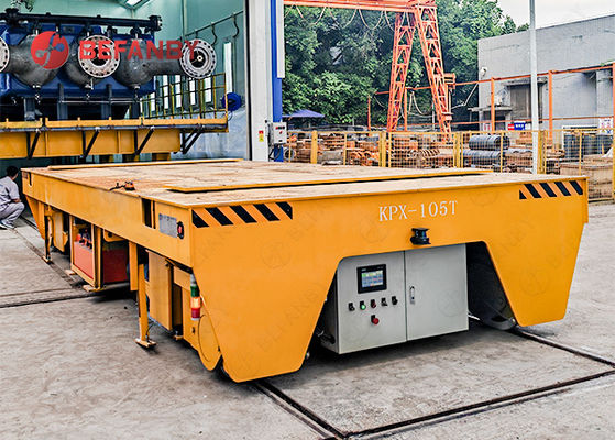 Carro de transferencia con rieles para movimiento vertical y horizontal con batería flexible