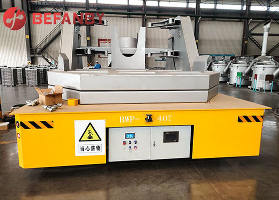 Carro de transferencia de 40 toneladas operado por batería para verter aluminio fundido