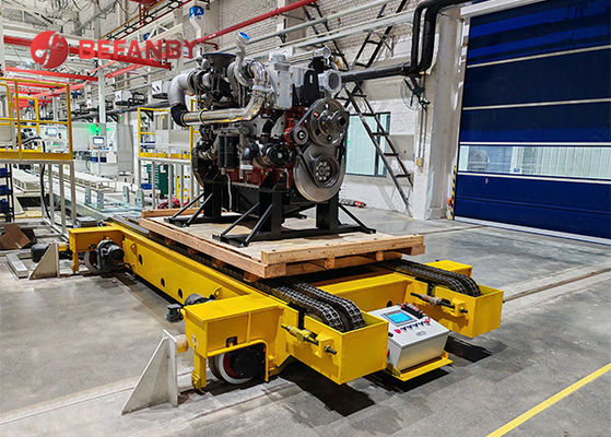 Carro de transferencia RGV a batería de carga pesada de 15T con sistema de navegación inteligente