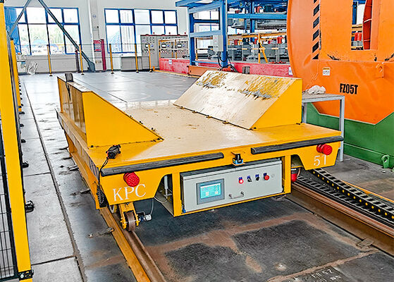 5T Capacidad de carga Carruaje de transferencia de tren con dispositivo de marco en V y suministro de energía operado por batería