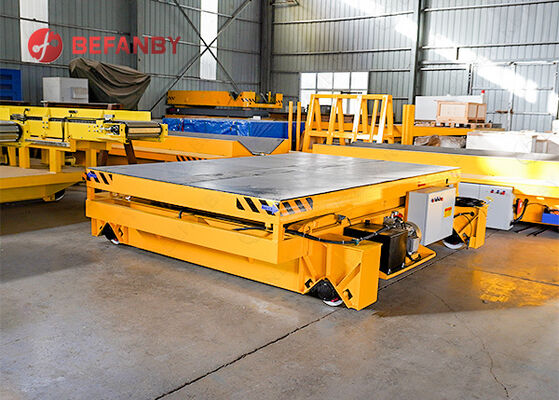 2.5 Ton Battery Powered Transfer Vehicle with Scissor Lift Mechanism for Factory Material Handling