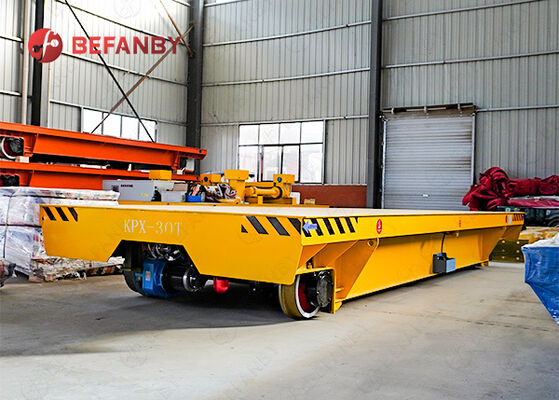 Carro de transferencia ferroviario con batería de 30T para manipulación de materiales en fábrica