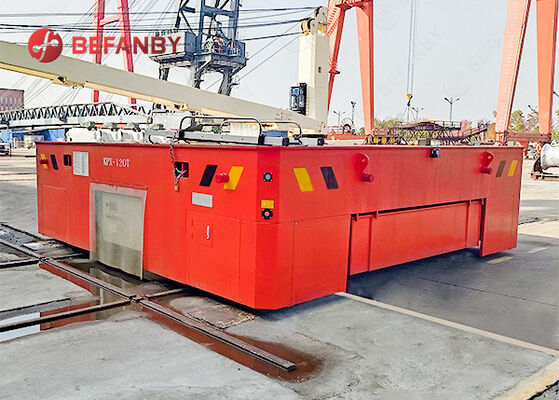 Carro de transferencia ferroviario de 120 toneladas con batería para movimiento horizontal y vertical