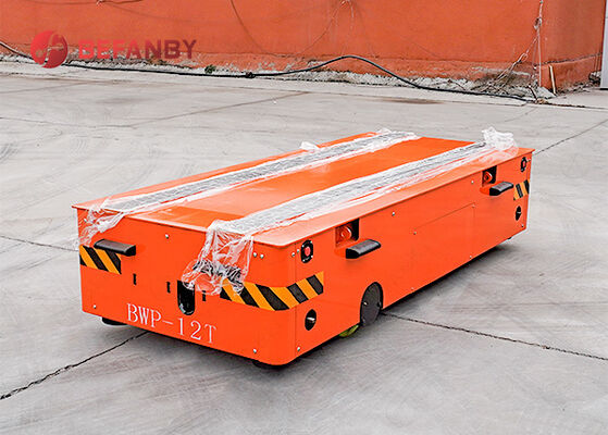 Carro de transferencia sin pista con control remoto inalámbrico de 12 toneladas alimentado por baterías para manejo de materiales industriales