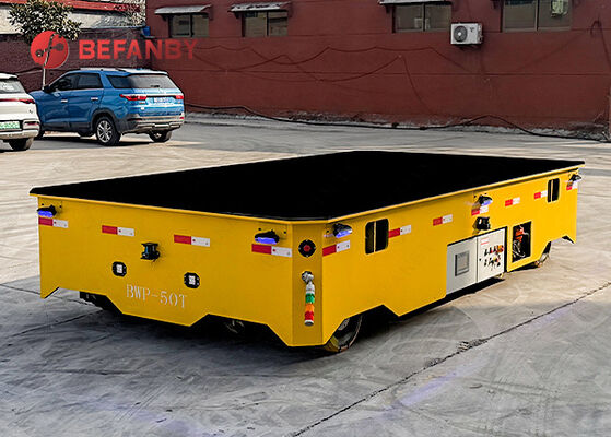 Carro de transferencia plana sin rieles con estructura de acero personalizada de 50T