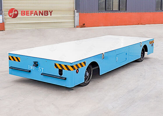 Carrito de transferencia sin pista operado por batería con capacidad de carga personalizada y diseño de rueda de goma para uso en talleres